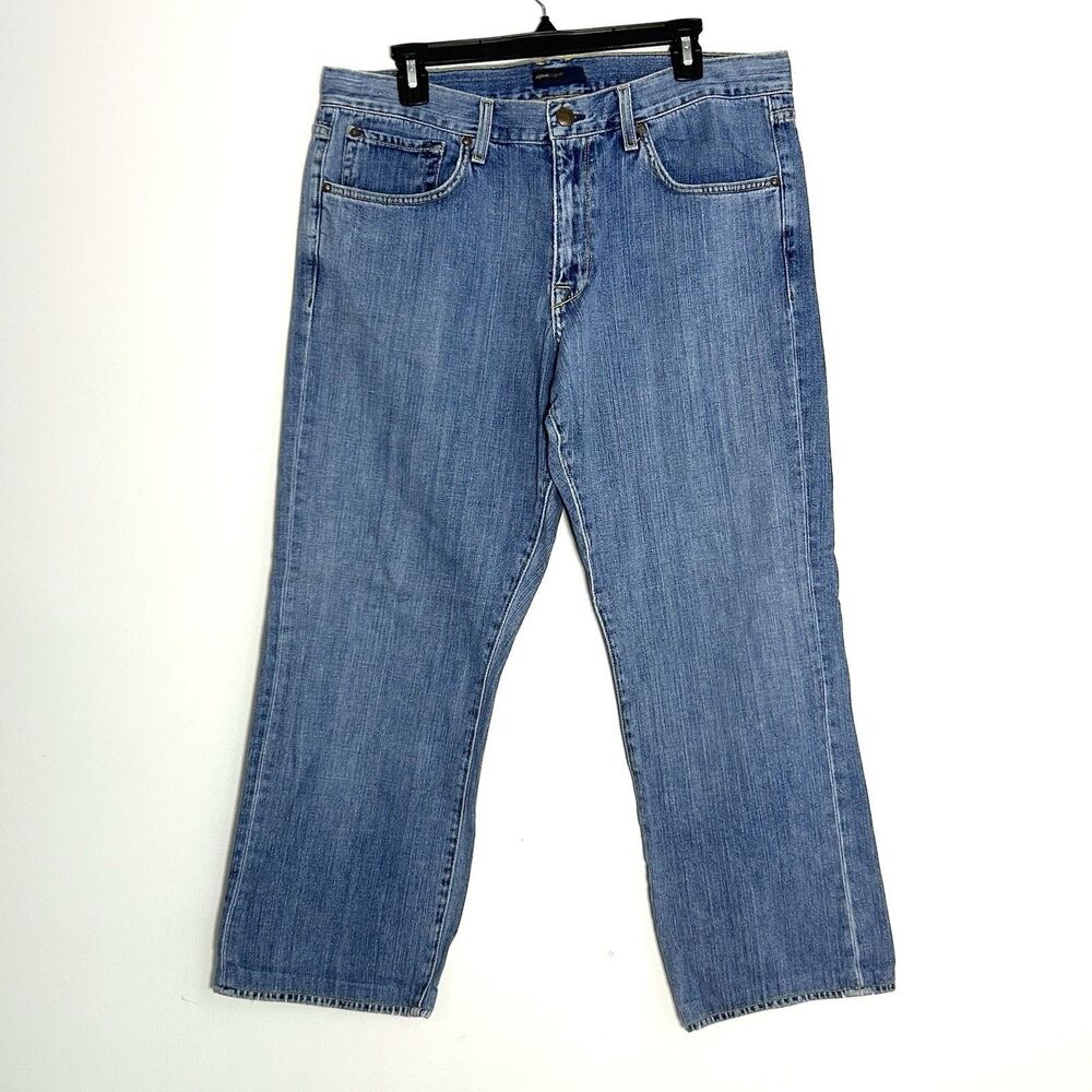 Agave Copper Waterman Relaxed Straight Jeans Mens 36x28 Made In USA Medium Wash